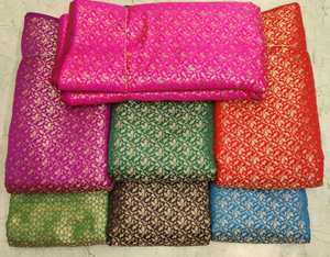 Tela brocada de primera calidad para prendas e interiores Tejido Jacquard elegante con hilo metálico o de seda sobre base satinada al por mayor - Product Image 2