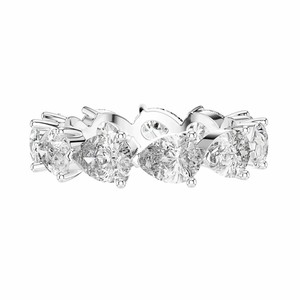 Anillo de Eternidad con Múltiples Piedras de Moissanita Corte Pera de 3.13ctw en Plata de Ley 925 - Product Image 1
