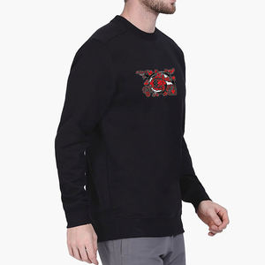 Sudadera personalizada de algodón 100% con logotipo de serigrafía, ropa de calle de invierno gruesa de peso pesado, patrón sólido - Product Image 3