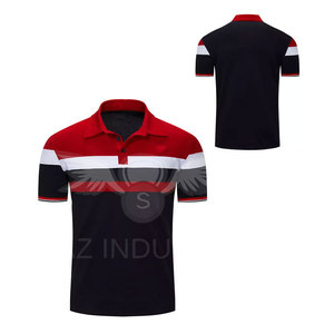 Ropa de verano informal para hombre, Algodón puro transpirable para polo con cuello vuelto, patrón sólido, tela de punto - Product Image 2