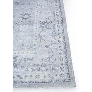 Erbe <b>Boho</b> Floral Wool <b>Rug</b> Hand Knotted Grey Black Flat Weave Technique for Home Decor 9x12 Rectangle Jute <b>Rug</b> Model Lnlp-04 - Product Image 4