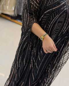 ชุดแต่งงานหรูหราทรงเอไลน์ประดับคริสตัลและไข่มุกแบบยาวกรอมพื้น พร้อมบราในตัว ชุดราตรีสำหรับงานเลี้ยง - Product Image 4