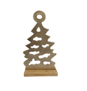 อลูมิเนียม/ไม้ X ต้นไม้ Mas พร้อมฐาน F354 EPL ทองเหลืองสำหรับตกแต่งคริสต์มาสดีไซน์ทันสมัยทำด้วยมือ - Product Image 1