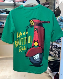 Vente chaude unisexe 100% coton poids lourd éponge française imprimé personnalisé surdimensionné col rond T-shirts hommes T-Shirts - Product Image 1