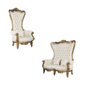 Nouveau produit chaise de trône deux feuilles chaise de mariage meubles de maison antiques modernes pour salon d'hôtel faits à la main d'Indonésie - Product Image 3