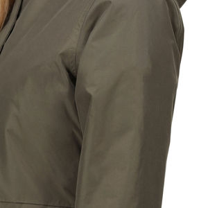 Nouvelle veste parka d'hiver à capuche personnalisée pour femmes en polyester tricoté imperméable coupe-vent respirant - Product Image 4