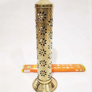 Soporte de incienso de forma redonda elegante soporte de Agarbatti de latón artesanal - Product Image 3