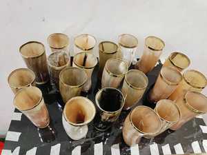 Custom Logo OEM Buffalo Horn Shot <b>Glass</b> Natural Material for Liquor & <b>Whiskey</b> Bulk Order And Brass Rim 2026 Top Sale Price - Product Image 5