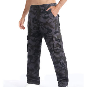 Pantalon Cargo Décontracté pour Homme en Coton Mélangé Multi Poches Coupe Ample Streetwear Utilitaire Front Plat Basics Vente en Gros - Product Image 6