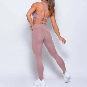 Custom Logo Sexy <b>Women</b> Gym Active Wear Custom Fitness Yoga Pants Sports Bra Set Workout <b>Leggings</b> and Crop Tops Suits Wholesale - Product Image 6