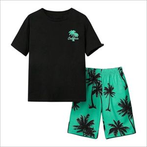 Streetwear d'été 100% coton pour hommes, ensemble t-shirt short deux pièces en tissu respirant avec impression personnalisée, nouvel arrivage - Product Image 1