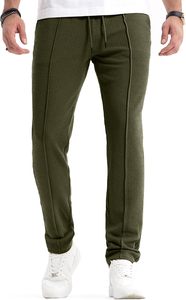 Women's Casual Slim Fit Tapered High-Waisted Breathable Quick-Dry Reversible Yoga <b>Leggings</b> <b>Pockets</b> Lightweight Stretch Ribbed - Product Image 2