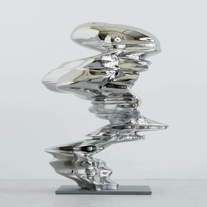 Sculpture extérieure abstraite polie par <span class=keywords><strong>Tony</strong></span> Cragg d'acier inoxydable d'art contemporain - Product Image 3