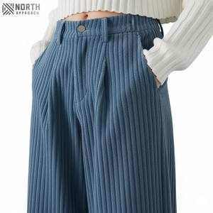 2025 Joggers de gran tamaño nuevos pantalones de pierna ancha de pana de cintura alta para mujer, Joggers para hombre, pantalones para correr para hombre - Product Image 6