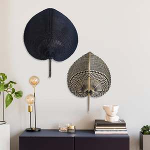 <b>Wall</b> Hanging Art Designer Palm Leaf Hand <b>Fans</b> for Sale Natural Bamboo Custom Size <b>Fan</b> for Even Wedding Gift and <b>Decoration</b> - Product Image 5