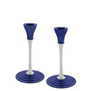 Nouveauté Bougeoirs en aluminium anodisé personnalisés Décoration d'intérieur colorée pour Noël Fêtes juives Cadeau pas cher - Product Image 3