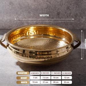 Bol Urli en laiton fait à la main pour la décoration intérieure bol de fleurs flottant fabriqué à la main anniversaire article de décoration de la maison - Product Image 3