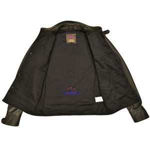 Veste cosaque vintage pour hommes des années 1930 noir en cuir véritable rétro classique manteau vêtements d'extérieur décontractés en gros - Product Image 4