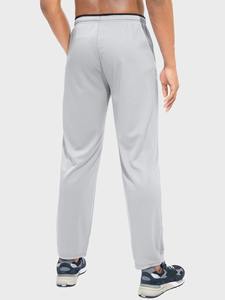 Pantalon de jogging en molleton de coton à taille haute pour homme, couleur unie, avec cordon de serrage, pour l'entraînement et la course à pied - Product Image 6
