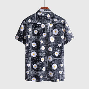New Fashion Polyester Spandex Quick Dry Custom Design Digital Print <b>Button</b> <b>up</b> <b>Short</b> <b>Sleeve</b> Men Beach Aloha Hawaiian Shirt - Product Image 2