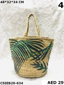 Sac à main de plage multicolore en coton jute pour dames, sac à bandoulière, sacs de soirée d'été faits à la main pour femmes à la mode - Product Image 3