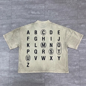 Produttori di <span class=keywords><strong>Abbigliamento</strong></span> Personalizzato, T-Shirt da <span class=keywords><strong>Uomo</strong></span> Oversize in Cotone 100% con Stampa Serigrafica, Effetto <span class=keywords><strong>Vintage</strong></span> e Lavaggio Acido - Product Image 4