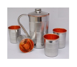 Tablette de haute qualité Avantages Ayurveda Pichet d'eau martelé en cuivre antique de cruche d'eau en cuivre à un prix abordable - Product Image 6