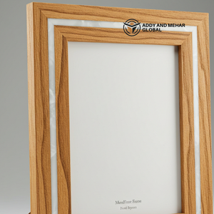 Modern Brown Wooden Picture <b>Frame</b> with Dual-Tone Inlay Pattern Handmade Decorative <b>Frame</b> for Stylish Home & Gallery Display - Product Image 2