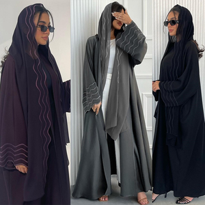 2025 venta al por mayor personalizado Dubai Elegante ropa musulmana mujeres tradicional Abaya con cinturón mejor Color señoras Abaya - Product Image 3