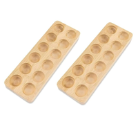 Porte-oeufs en bois 6 fentes outils de cuisine haute qualité taille personnalisée plateau à oeufs en bois massif meilleurs prix