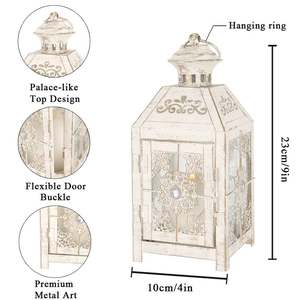 Lanterne décorative en métal pour table, porte-bougie, usage commercial, décoration pour la maison, hôtel, restaurant, mariage, bureau, fabrication indienne. - Product Image 6