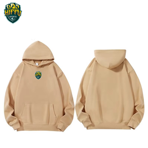 Sudaderas con capucha de pareja de invierno para hombre, Sudadera con capucha informal de Algodón 100% con logotipo personalizado, forro polar de gran tamaño con bolsillo, 2 uds. - Product Image 5