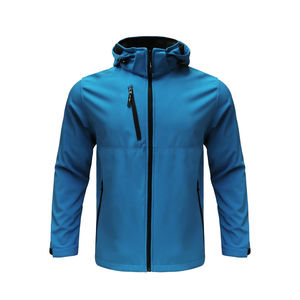 Vestes softshell imperméables et respirantes de haute qualité pour hommes, coupe-vent, avec col montant et fermeture à glissière, vente directe du fabricant - Product Image 6