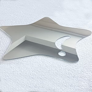 Feuille d'autocollants muraux rectangulaires en acrylique découpé sur mesure 13x20 argent Espejo Miroir doré optique concave incassable personnalisé au design moderne - Product Image 3