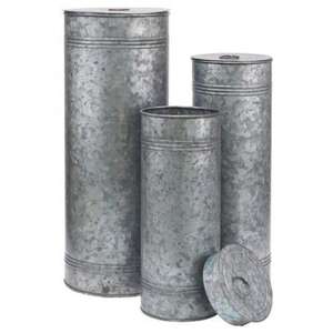 Ensemble bocaux et récipients de rangement galvanisés Boîtes métalliques et bacs de rangement en métal légers faciles à transporter pour accessoire de cuisine - Product Image 5