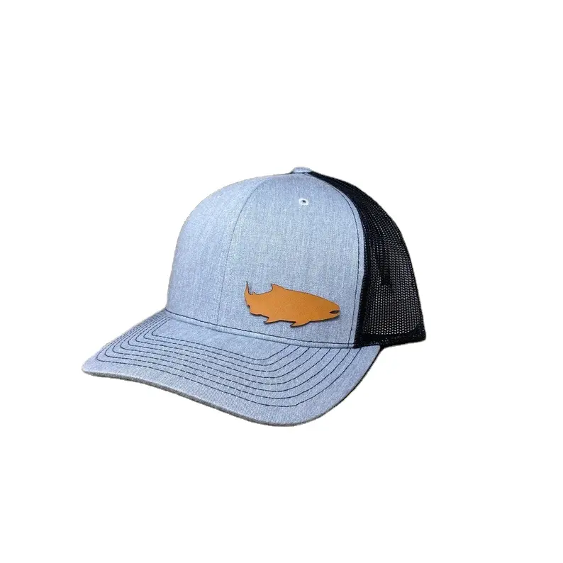 Trucker hat tùy chỉnh cá nhân hat da vá 6 tấm trở lại lưới bay câu cá quà tặng cho cha tùy chỉnh thiết kế Việt Nam mũ nón