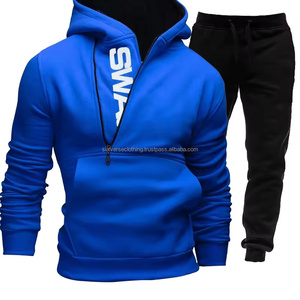 Conjunto de chándal de 2 piezas con estampado de invierno informal para hombre, sudadera de talla grande, ropa deportiva, sudaderas con cremallera, alta calidad - Product Image 3