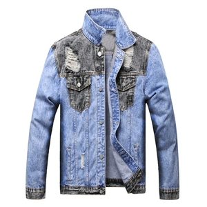 Veste en jean personnalisable pour hommes avec rembourrage en coton tissu respirant lavé vintage usine en gros Oem Odm doux confortable - Product Image 1