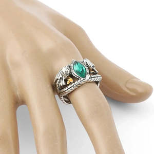 Seigneur Des Anneaux Bague De Barahir Gold Plated <b>Cluster</b> Jewelry Marquise Cut Diamond Bezel Setting Everyday Wedding Occasion - Product Image 3