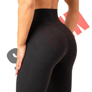 Mallas sin costuras de cintura alta personalizadas de alta calidad para mujer, pantalones de entrenamiento transpirables de Yoga y bajo precio para moda de gimnasio - Product Image 5
