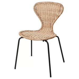 Asta <b>Dining</b> <b>Chair</b> Modern Frame with Iron Leg <b>Chair</b> and Aluminum Frame and <b>Rattan</b> for Indoor and Outdoor Use - Product Image 1