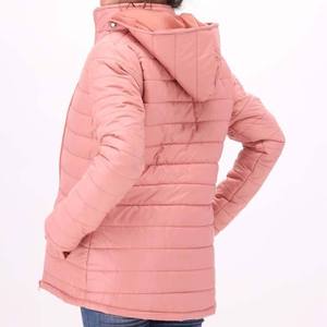 Veste d'hiver longue en coton matelassée pour femme, haute qualité, respirante, logo personnalisé - Product Image 3