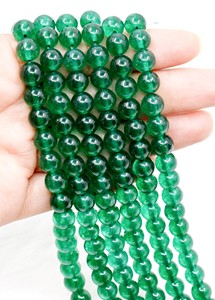 Cuentas Redondas de Jade Verde Auténtico de 8mm de Alta Calidad y Gran Demanda a Bajo Precio de Mercado Anshul Impex - Product Image 5
