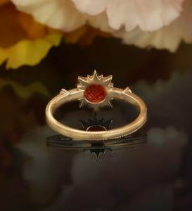 แหวนเงินสเตอร์ลิงประดับ925สีทองรูปพระอาทิตย์สีทองสำหรับเป็นของขวัญวันครบรอบวันแต่งงานงานเลี้ยงวันเกิด - Product Image 4