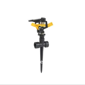 KCS K-100-301 Plastic Impulse <b>Sprinkler</b> 1/2 Inch Full Or Part Circle 360 Gear Drive With Zinc 1-Way Spike For Garden <b>Irrigation</b> - Product Image 1