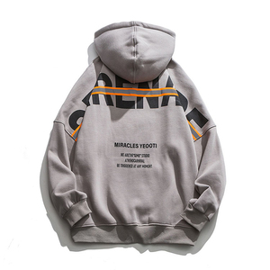เสื้อมีฮู้ดผ้าคอตตอน450 GSM สำหรับผู้ชายทรงโอเวอร์ไซส์งานปักที่ไม่มีความสุขแบบกำหนดเอง - Product Image 4