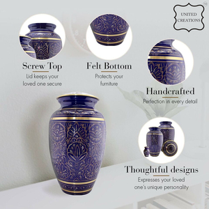 Bonne vente en gros crémation cendres humaines adulte urne en métal/urne de crémation/fournitures funéraires classiques urnes en émail de haute qualité - Product Image 5