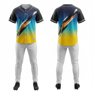 Uniforme de Béisbol Sublimado Personalizado 2026, Cuello en V, 100% Poliéster, Malla Ligera y Transpirable, Unisex, Nombre del Equipo, Número, Logotipo Personalizado - Product Image 2