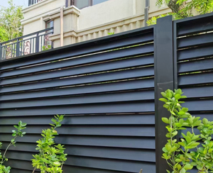 Pannello per Recinzione da Giardino in Acciaio, Schermi per Privacy e Sicurezza, <span class=keywords><strong>Cancello</strong></span> con Lamelle, Recinzione Decorativa in Alluminio - Product Image 4