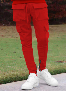 Pantalones cálidos de invierno para hombre, calzas a la moda con bolsillo inferior, color gris, con logotipo personalizado, nuevo diseño de moda - Product Image 4